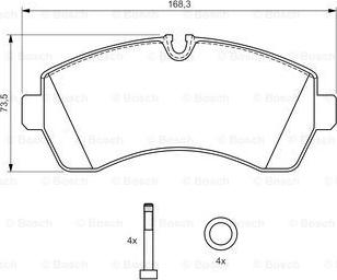 BOSCH 0 986 494 194 - Brake Pad Set, disc brake onlydrive.pro