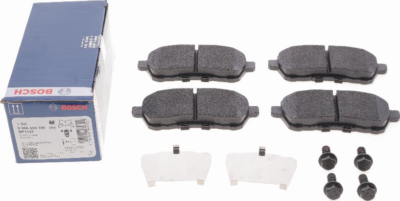 BOSCH 0 986 494 195 - Brake Pad Set, disc brake onlydrive.pro