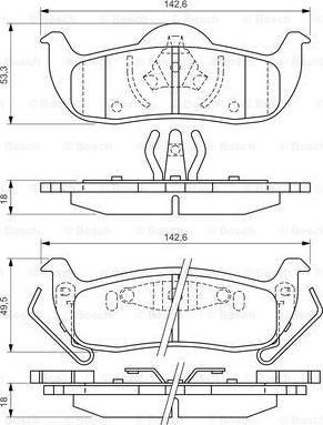 BOSCH 0 986 494 142 - Тормозные колодки, дисковые, комплект onlydrive.pro