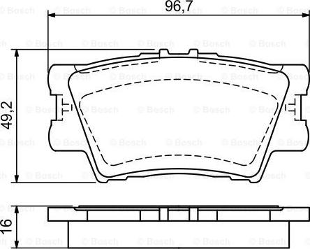 BOSCH 0 986 494 154 - Brake Pad Set, disc brake onlydrive.pro