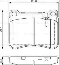 BOSCH 0 986 494 166 - Brake Pad Set, disc brake onlydrive.pro