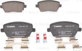 BOSCH 0 986 494 160 - Bremžu uzliku kompl., Disku bremzes onlydrive.pro