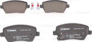 BOSCH 0 986 494 160 - Brake Pad Set, disc brake onlydrive.pro