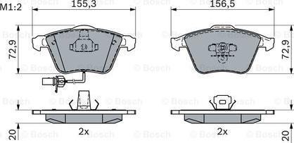 BOSCH 0 986 494 104 - Brake Pad Set, disc brake onlydrive.pro