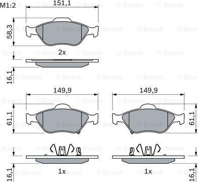 BOSCH 0 986 494 101 - Brake Pad Set, disc brake onlydrive.pro