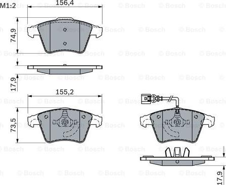 BOSCH 0 986 494 107 - Тормозные колодки, дисковые, комплект onlydrive.pro