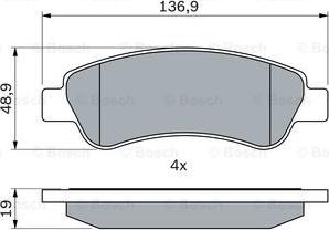 BOSCH 0 986 494 110 - Тормозные колодки, дисковые, комплект onlydrive.pro