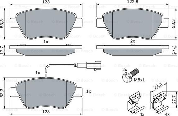 BOSCH 0 986 494 113 - Brake Pad Set, disc brake onlydrive.pro