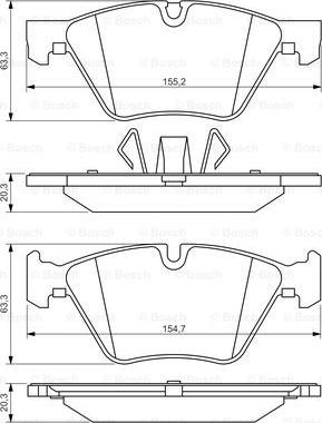 BOSCH 0 986 494 117 - Brake Pad Set, disc brake onlydrive.pro