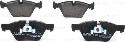 BOSCH 0 986 494 117 - Brake Pad Set, disc brake onlydrive.pro