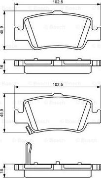 BOSCH 0 986 494 182 - Brake Pad Set, disc brake onlydrive.pro