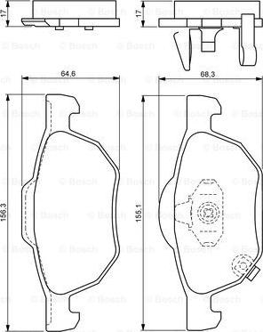 BOSCH 0 986 494 135 - Brake Pad Set, disc brake onlydrive.pro