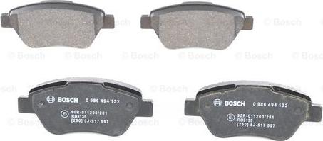 BOSCH 0 986 494 132 - Brake Pad Set, disc brake onlydrive.pro