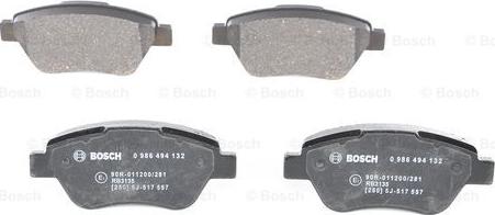 BOSCH 0 986 494 132 - Piduriklotsi komplekt,ketaspidur onlydrive.pro