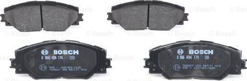 BOSCH 0 986 494 174 - Brake Pad Set, disc brake onlydrive.pro