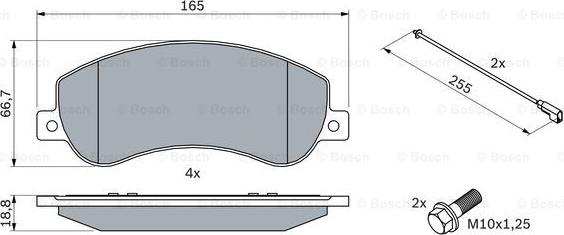 BOSCH 0 986 494 170 - Brake Pad Set, disc brake onlydrive.pro