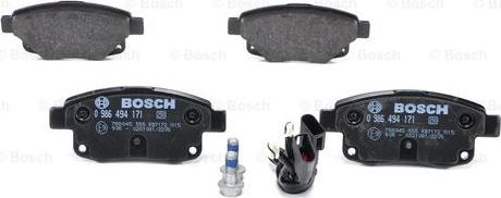 BOSCH 0 986 494 171 - Brake Pad Set, disc brake onlydrive.pro