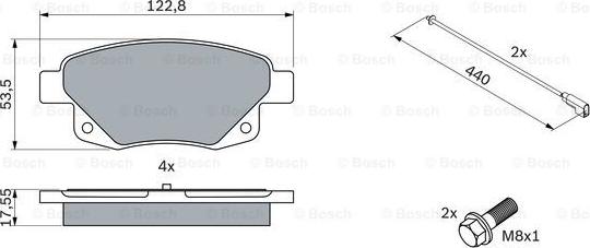 BOSCH 0 986 494 171 - Brake Pad Set, disc brake onlydrive.pro