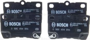 BOSCH 0 986 494 891 - Brake Pad Set, disc brake onlydrive.pro