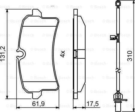 BOSCH 0 986 494 841 - Piduriklotsi komplekt,ketaspidur onlydrive.pro