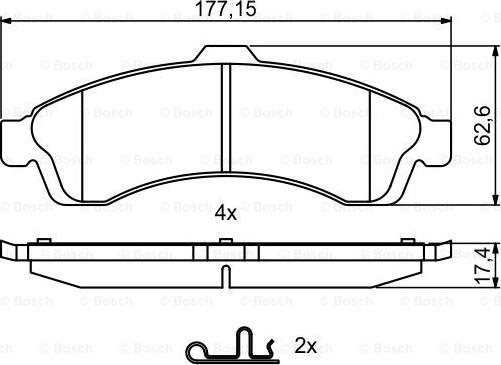 BOSCH 0 986 494 854 - Brake Pad Set, disc brake onlydrive.pro