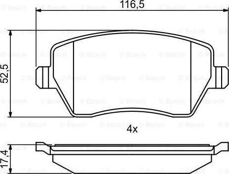 BOSCH 0 986 494 856 - Piduriklotsi komplekt,ketaspidur onlydrive.pro