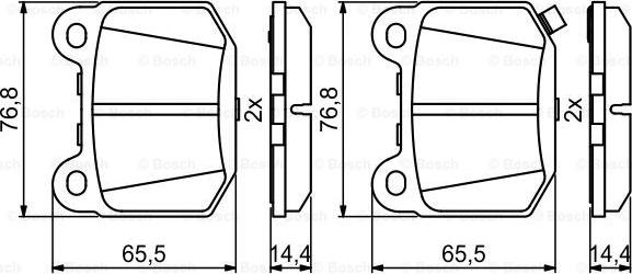 BOSCH 0 986 494 865 - Brake Pad Set, disc brake onlydrive.pro