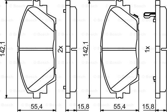 BOSCH 0 986 494 804 - Brake Pad Set, disc brake onlydrive.pro