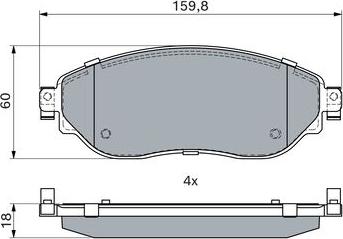 BOSCH 0 986 494 817 - Brake Pad Set, disc brake onlydrive.pro