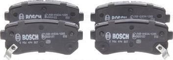 BOSCH 0 986 494 887 - Тормозные колодки, дисковые, комплект onlydrive.pro