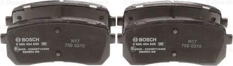 BOSCH 0 986 494 828 - Brake Pad Set, disc brake onlydrive.pro