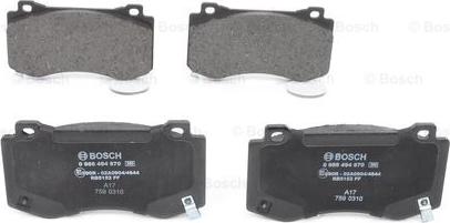 BOSCH 0 986 494 870 - Brake Pad Set, disc brake onlydrive.pro