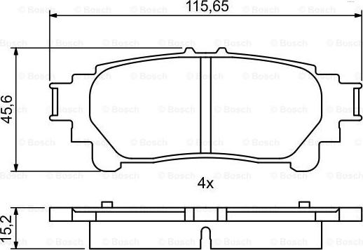 BOSCH 0 986 494 873 - Stabdžių trinkelių rinkinys, diskinis stabdys onlydrive.pro