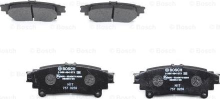 BOSCH 0 986 494 873 - Brake Pad Set, disc brake onlydrive.pro