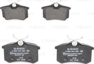 BOSCH 0 986 494 399 - Stabdžių trinkelių rinkinys, diskinis stabdys onlydrive.pro