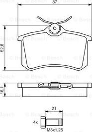 BOSCH 0 986 494 399 - Stabdžių trinkelių rinkinys, diskinis stabdys onlydrive.pro