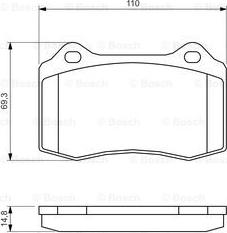 BOSCH 0 986 494 393 - Brake Pad Set, disc brake onlydrive.pro