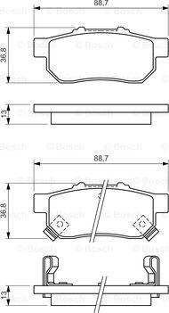 BOSCH 0 986 494 392 - Bremžu uzliku kompl., Disku bremzes onlydrive.pro