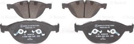 BOSCH 0 986 494 349 - Brake Pad Set, disc brake onlydrive.pro