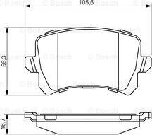 BOSCH 0 986 494 344 - Brake Pad Set, disc brake onlydrive.pro