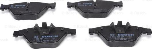 BOSCH 0 986 494 354 - Brake Pad Set, disc brake onlydrive.pro