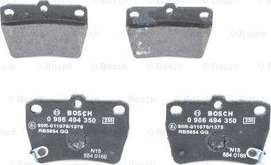 BOSCH 0 986 494 350 - Brake Pad Set, disc brake onlydrive.pro