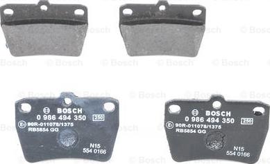 BOSCH 0 986 494 350 - Brake Pad Set, disc brake onlydrive.pro