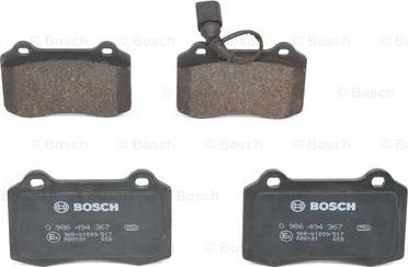 BOSCH 0 986 494 367 - Brake Pad Set, disc brake onlydrive.pro