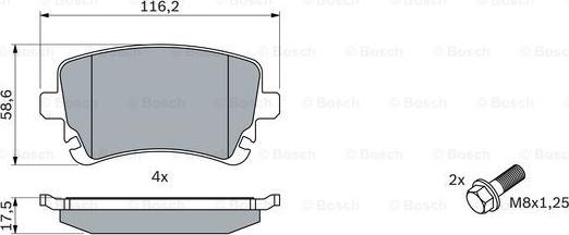 BOSCH 0 986 494 303 - Brake Pad Set, disc brake onlydrive.pro