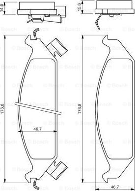 BOSCH 0 986 494 313 - Bremžu uzliku kompl., Disku bremzes onlydrive.pro