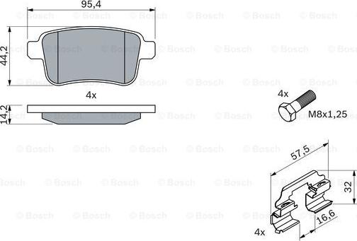 BOSCH 0 986 494 331 - Stabdžių trinkelių rinkinys, diskinis stabdys onlydrive.pro