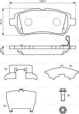 BOSCH 0 986 494 320 - Brake Pad Set, disc brake onlydrive.pro