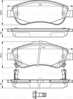 BOSCH 0 986 494 379 - Brake Pad Set, disc brake onlydrive.pro