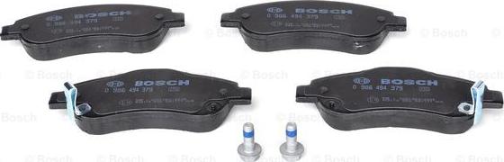 BOSCH 0 986 494 379 - Brake Pad Set, disc brake onlydrive.pro